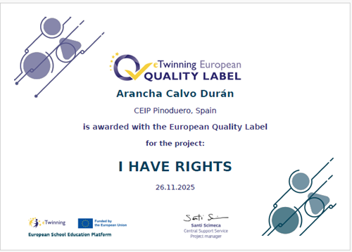 Sello calidad europeo I have rights Sello calidad europeo I have rights