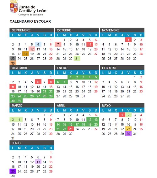 Calendario escolar 2024-25